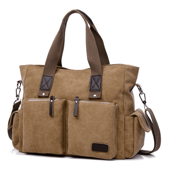 Men Canvas Outdoor Casual Traveling Large Capacity Bag - MRSLM