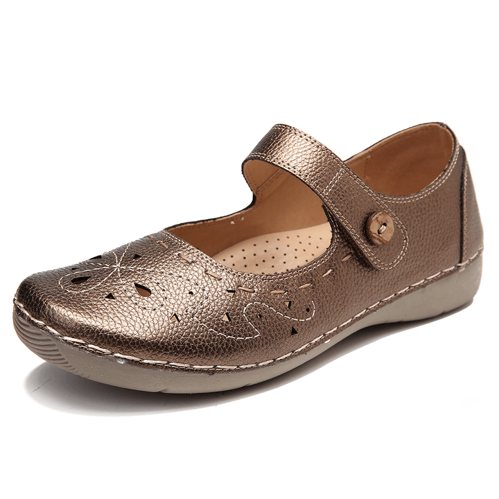 Lostisy Women Casual Hollow Out Comfy Flats - MRSLM