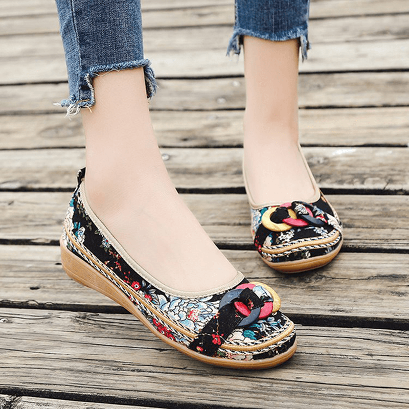 US Size 5-11 Embroidery Loafers for Wome - MRSLM