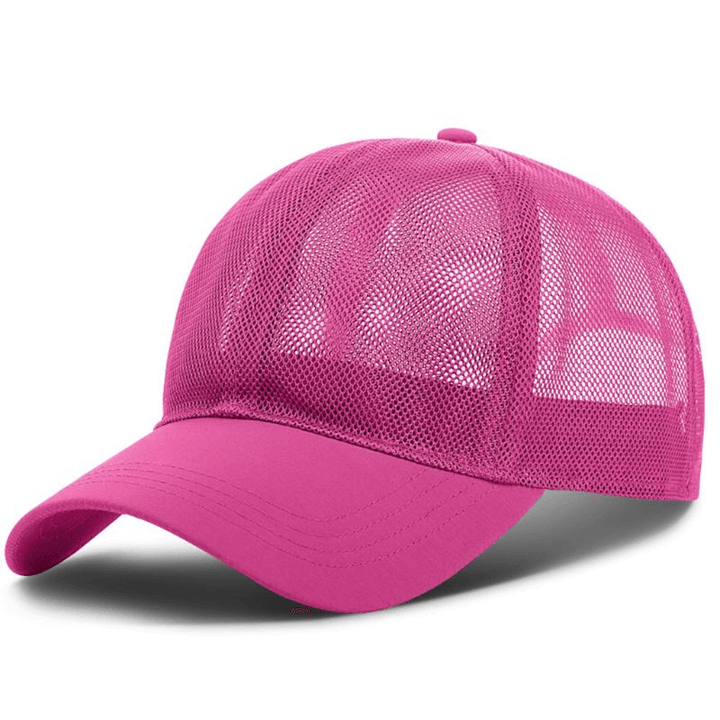 Breathable Mesh Men'S and Women'S Hats Outdoor Solid Color Light Board - MRSLM