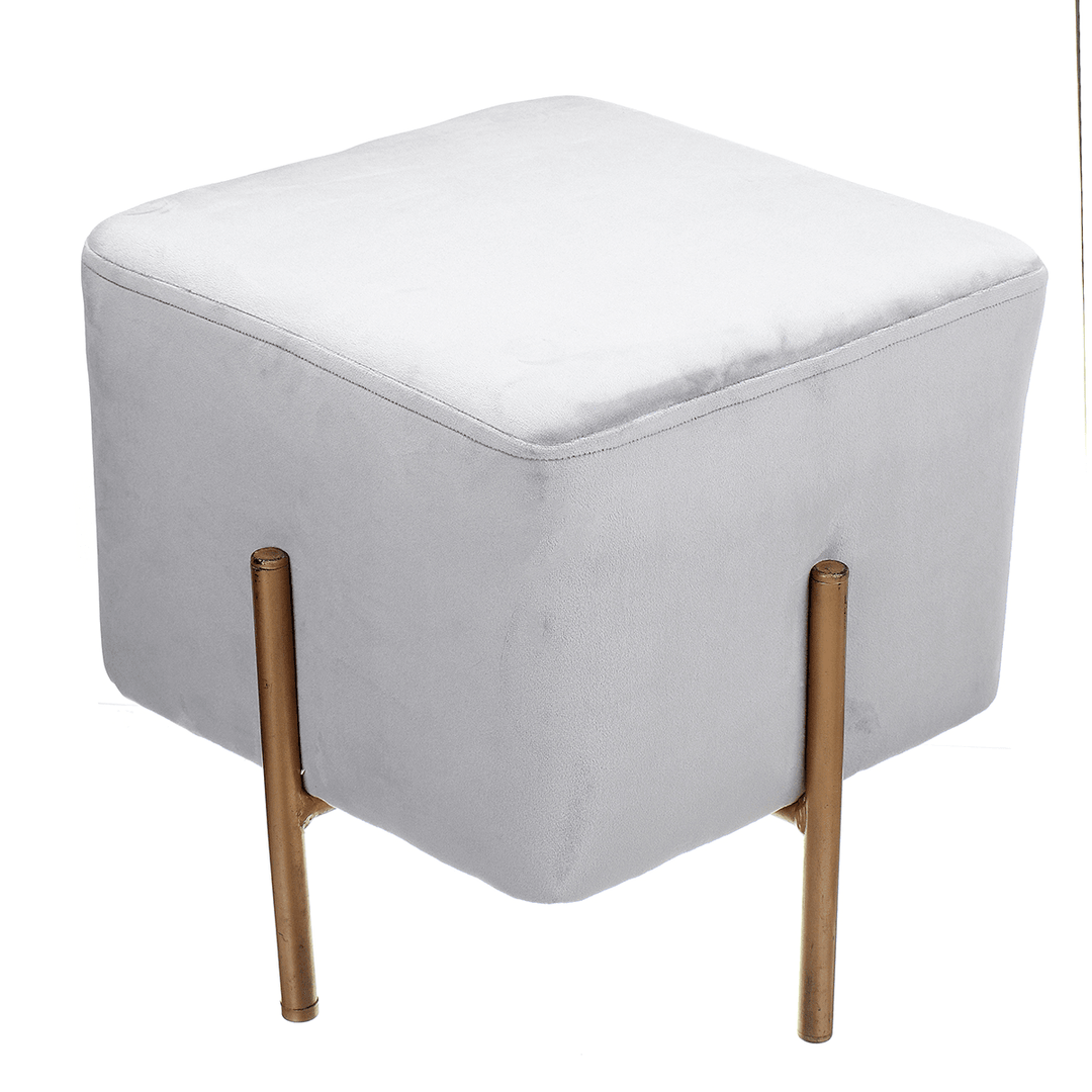 Velvet Cubic Stool Fabric Shoe Bench Seat Stool Modern Chair Ottomans Sofa Footstool Home Doorway Clothing Store Furniture Decoration - MRSLM