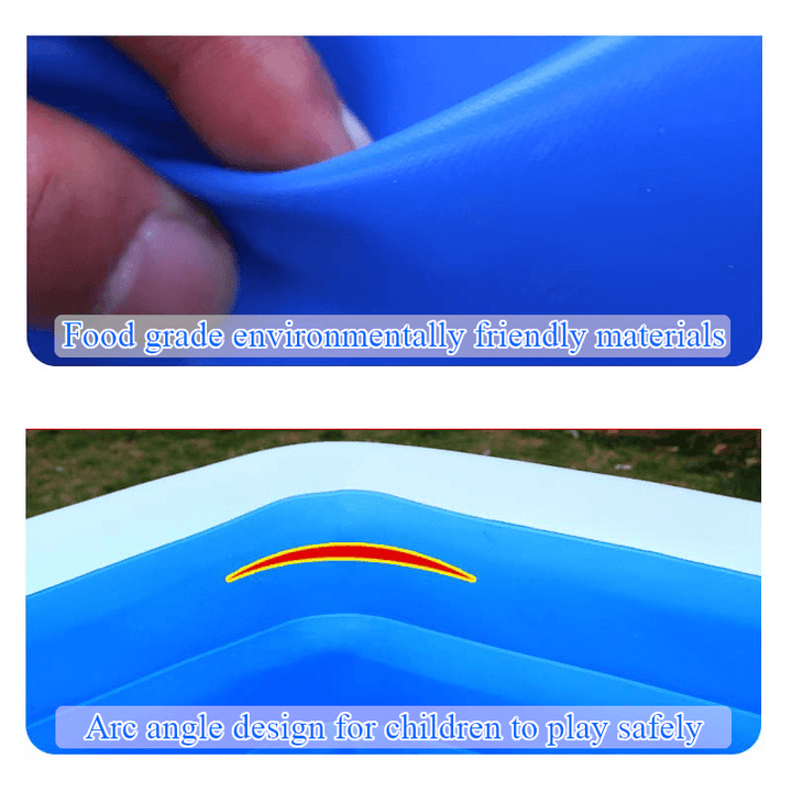 3~5Persons 300Cm*185Cm*60Cm Inflatable Pool Summer Swimming Garden Outdoor Inflatable Swimming Pool for Children Adult - MRSLM