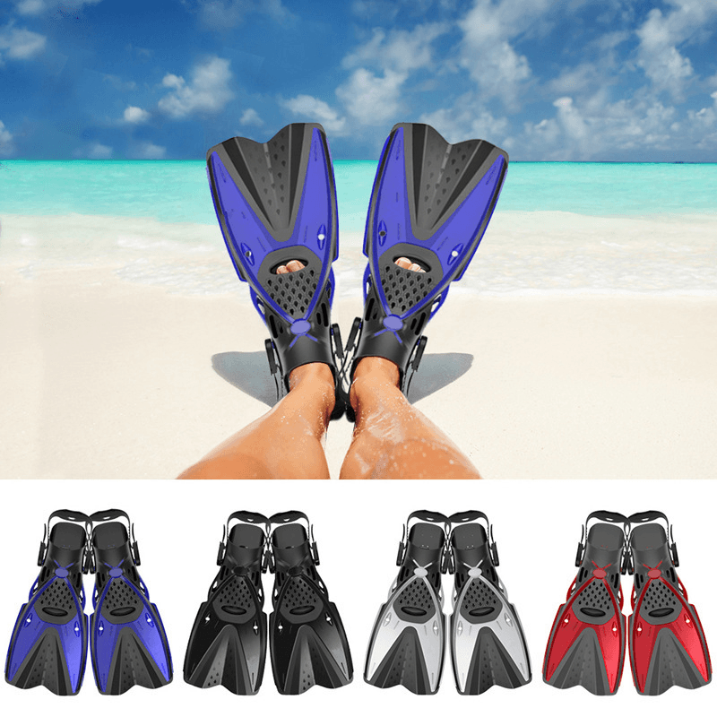 Hhaosport F621 1 Pair Snorkel Fins Swimming Diving Flippers PP TPR Comfortable Water Socks for Adult - MRSLM