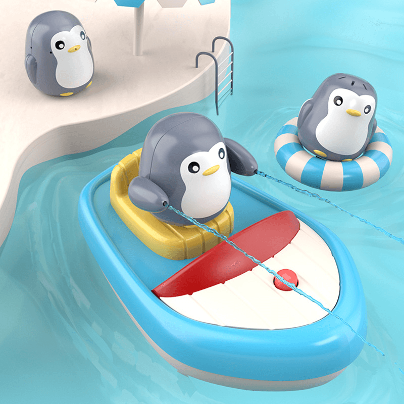 Children'S Baby Bathing Electric Water Jet Penguin - MRSLM