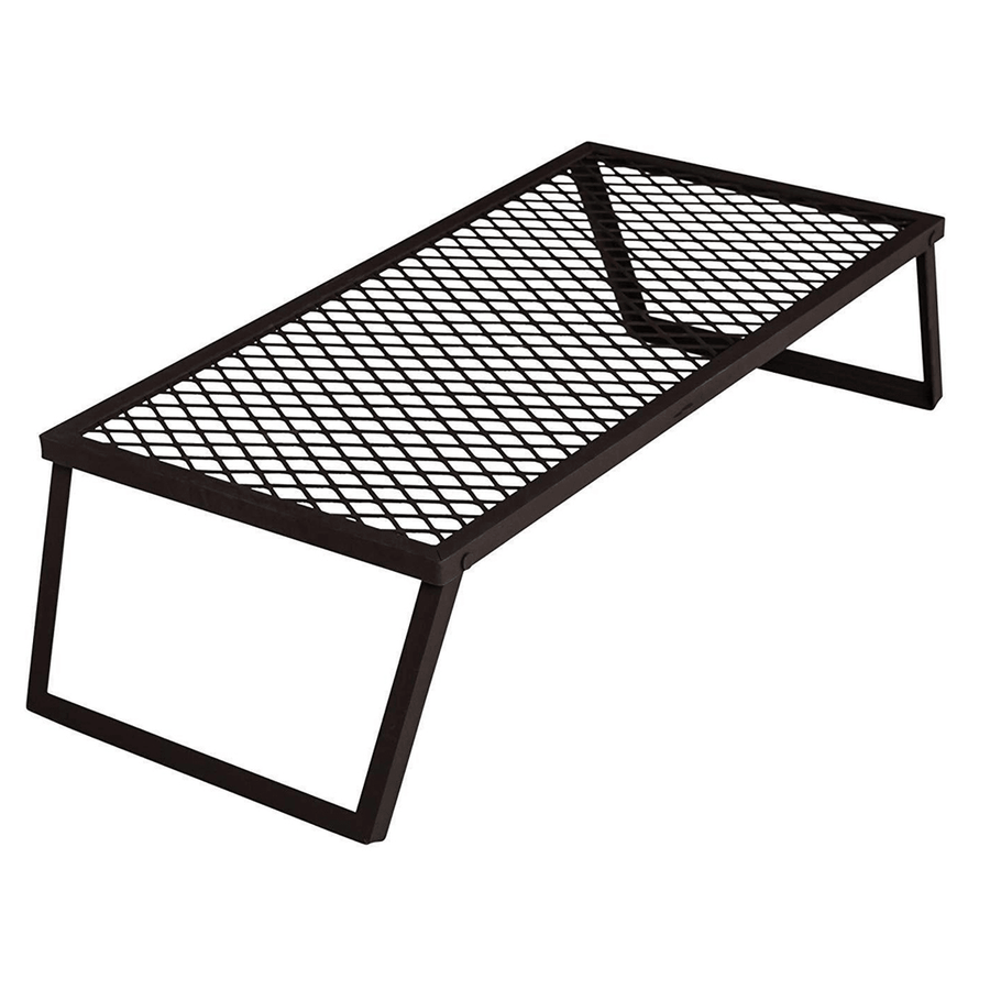 Portable Folding Campfire Grill Grate Camping BBQ Cooking Open over Fire Outdoor Folding Garden Furniture - MRSLM