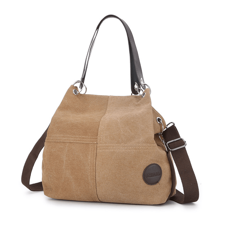 Women Casual Canvas Multi-Carry Handbag Shoulder Bag - MRSLM