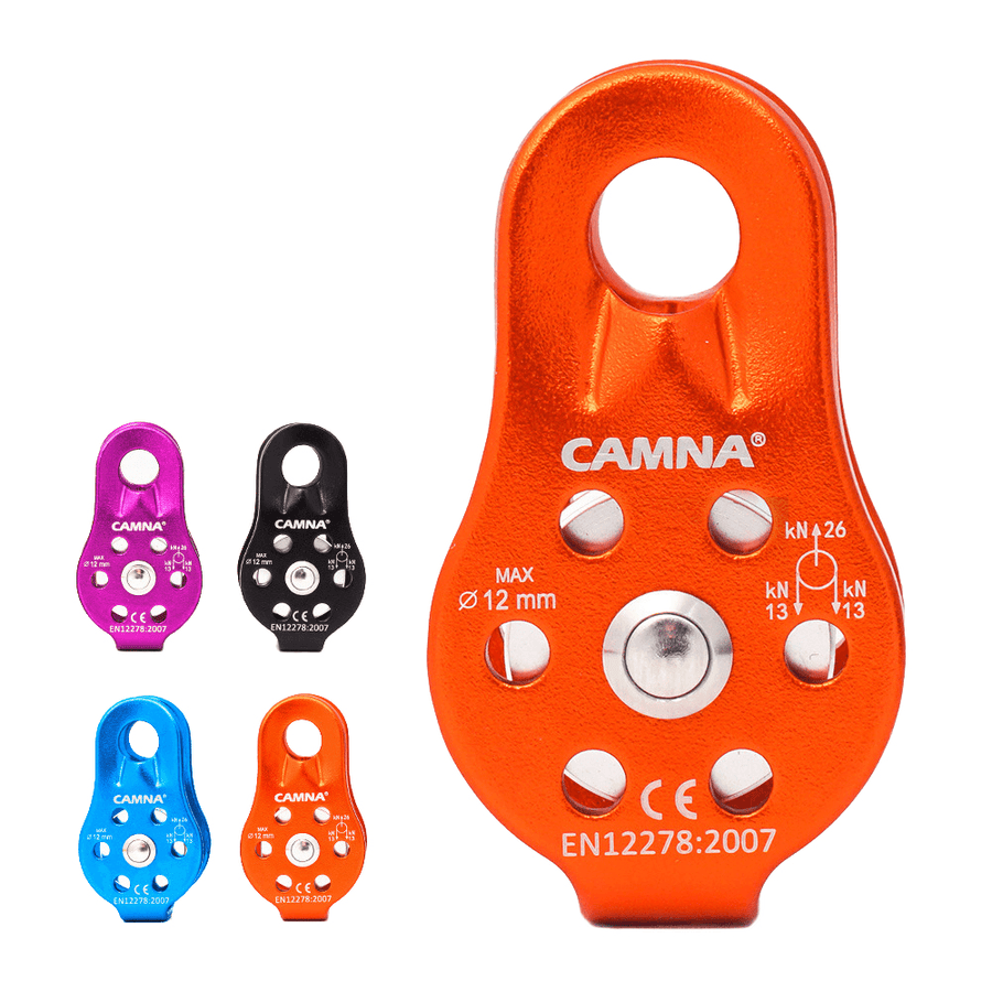 CAMNAL 26KN Aluminum Alloy Climbing Fixed Single Pulley Rescue Aloft Work Rappelling Equipment - MRSLM