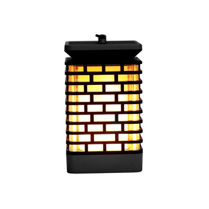 LED Solar Hanging Light Flickering Flame Lawn Garden Candle Lantern Lamp for Home Garden Decoration - MRSLM