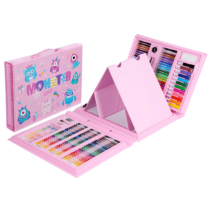 176 Pieces of Painting Gift Box Art Supplies New Year Gift Primary School Stationery Learning Painting Watercolor Pen Set - MRSLM