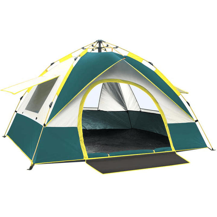 2-4 Person Fully Automatic Pop up Tent Camping Travel Family Tent Rainproof Windproof Sunshade Awning - MRSLM