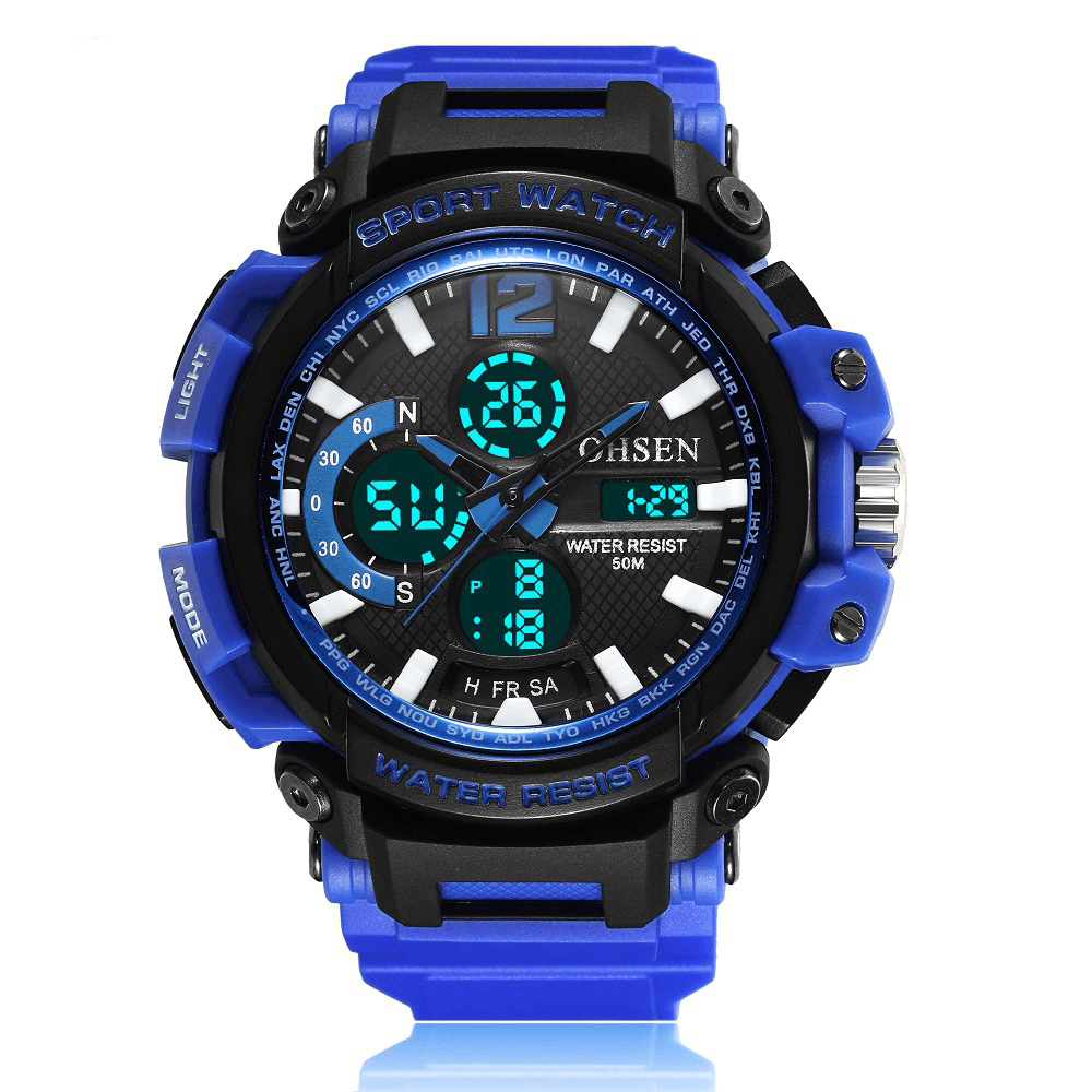 OHSEN AD1713 LED Alarm Waterproof Digital Watch Men Women Student Sport Watch - MRSLM