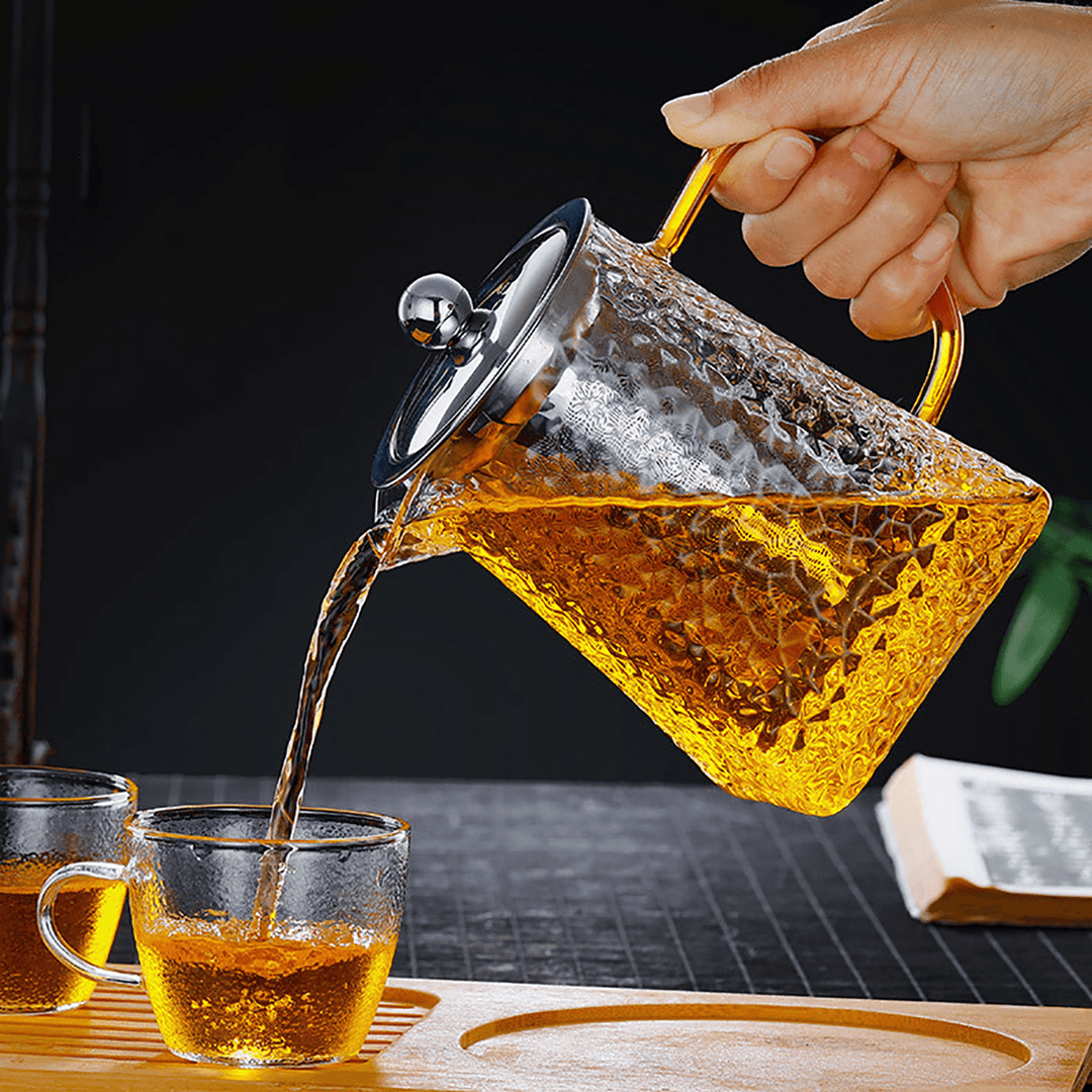 750Ml Clear Glass Teapot Stainless Infuser & Lid Steeping Tea Flower Tea Pot - MRSLM