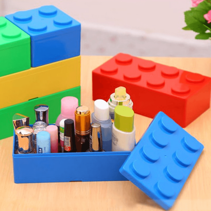 Mini Handy Plastic Jigsaw DIY Superposition Overlay TV Remote Control Cosmetic Bottles Storage Box - MRSLM