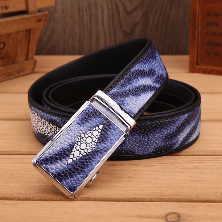 125CM Two-Layer Leather Embossed Waist Belt - MRSLM