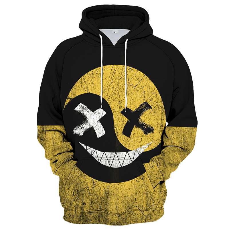 Smiley Series 3D Digital Printing Casual Sports Hoodie Sweater - MRSLM