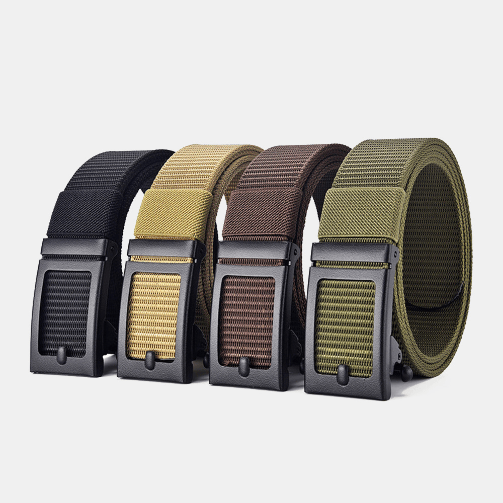 Men Nylon Mountaineering Training Multifunction Outdoor Combat Belt 125Cm Adjustable Tactical Belt - MRSLM