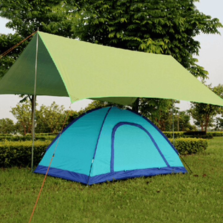 210X300Cm Outdoor Camping Tent Sunshade Rain Sun UV Beach Canopy Awning Shelter Beach Picnic Mat Ground Pad - MRSLM