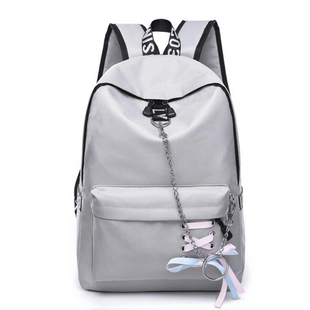 17L Outdoor Travel Backpack Waterproof Nylon School Rucksack Girls Women Bag with Headphone Jack - MRSLM