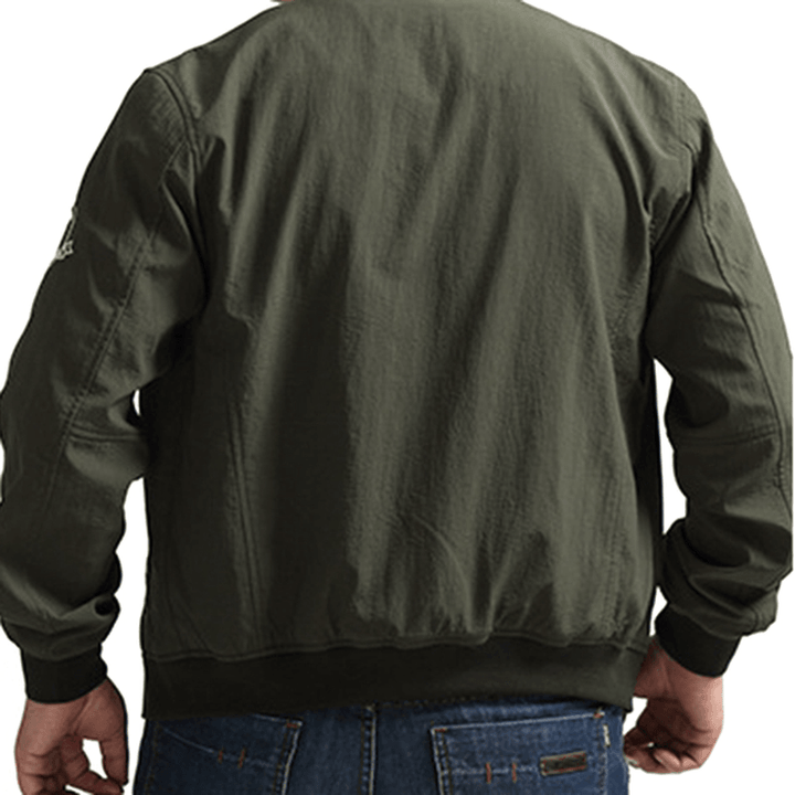 Plus Size S-5XL Loose Spring Varsity Jacket Flight Jacket - MRSLM