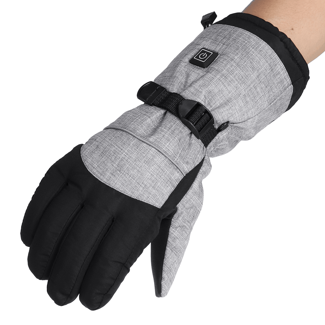 Motorcycle Electric Heated Gloves 3 Gear Temperature Winter Warm Sport Battery Waterproof Windproof - MRSLM