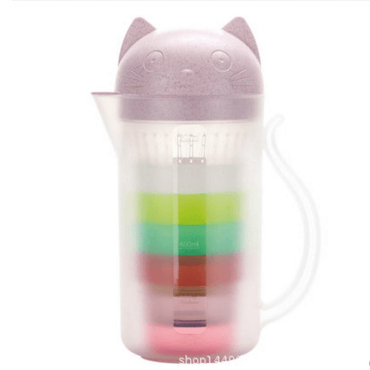 800ML Outdoor Portable Strainer Cup Water Bottle Teapot Juice Drinking Mug Kettle - MRSLM