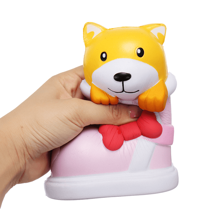 Squishyshop Puppy in Boots Jumbo Dog Shoes Squishy Slow Rising with Packaging Collection Gift Decor - MRSLM