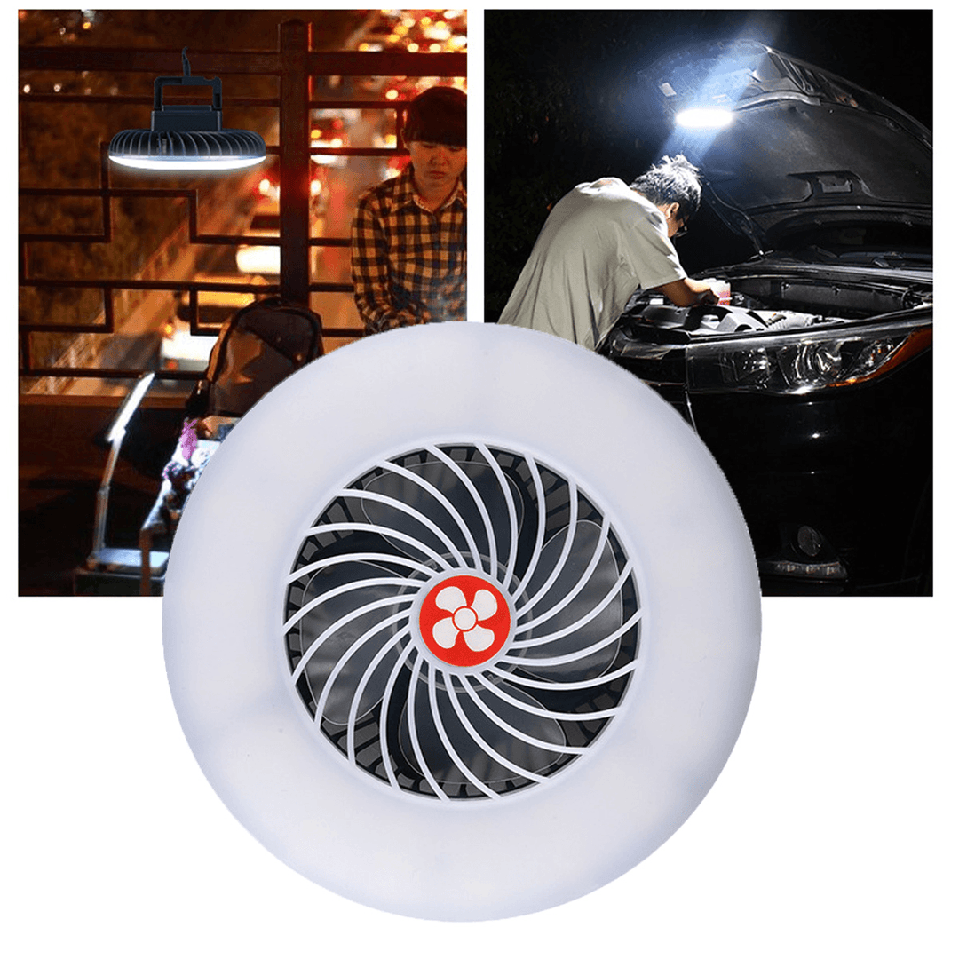 Portable Camping Light Multifunction USB Fan Built-In Batteries Rechargeable Mini Fan Light ABS Outdoor Lighting - MRSLM