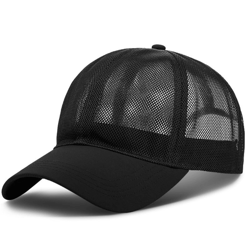 Breathable Mesh Men'S and Women'S Hats Outdoor Solid Color Light Board - MRSLM