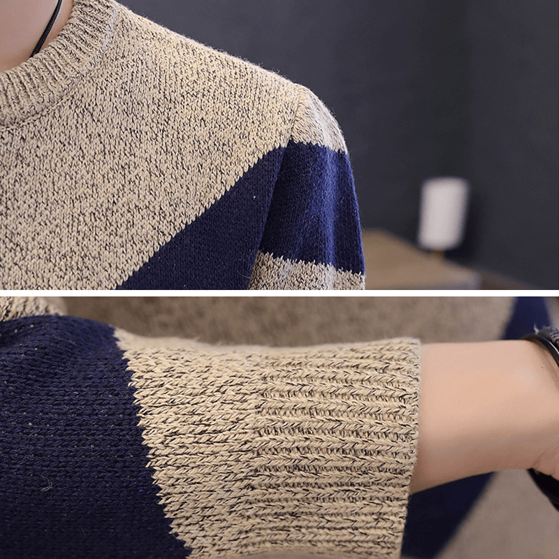 Comfortable Fashion Trendy round Neck Sweater - MRSLM