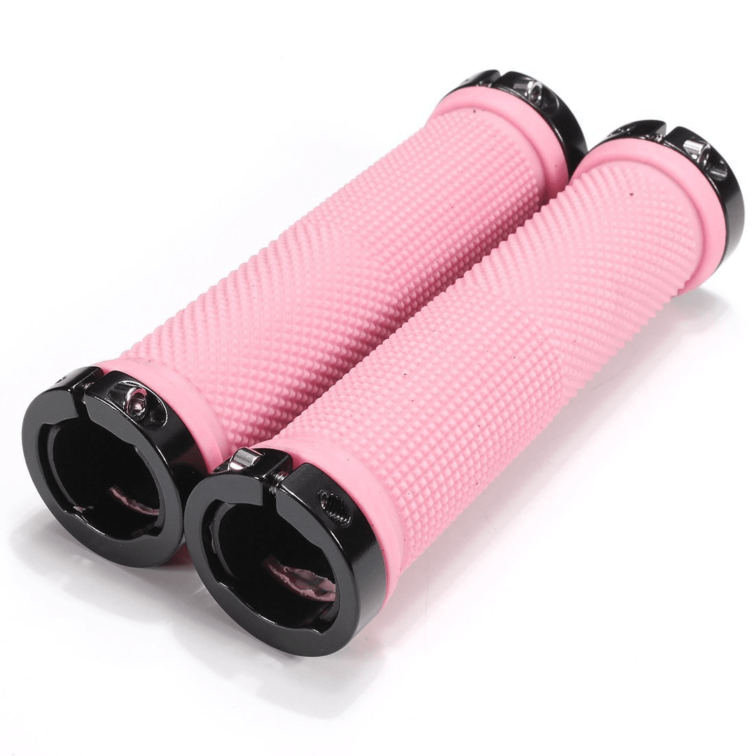 Bicycle Handlebars Silicone Anti-Slip Comfortable Cycling Handle Grip with Alloy Lockable MTB Road Bike - MRSLM