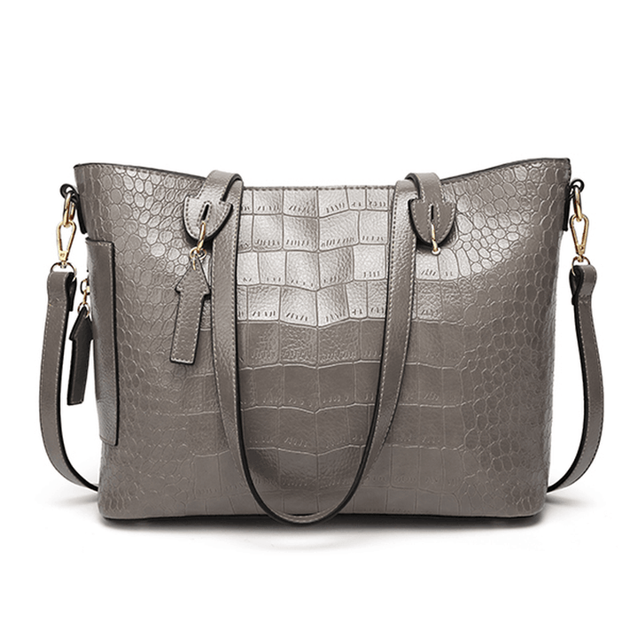 Women Crocodile Pattern Tote Handbag - MRSLM