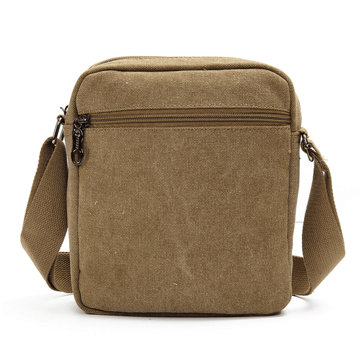 Men Casual Retro Canvas Shoulderbags Multi Pocket Crossbody Bags - MRSLM