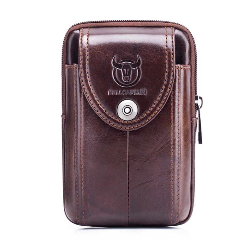 Bullcaptain Bag Men Genuine Leather Loop Belt Phone Bag - MRSLM