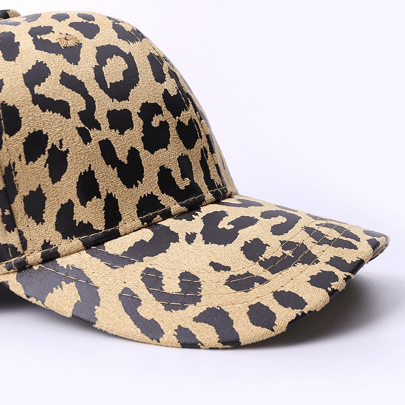 Hat Female Leopard Print Baseball Cap Sunshade Outdoor Travel Sun Protection Duck Tongue - MRSLM