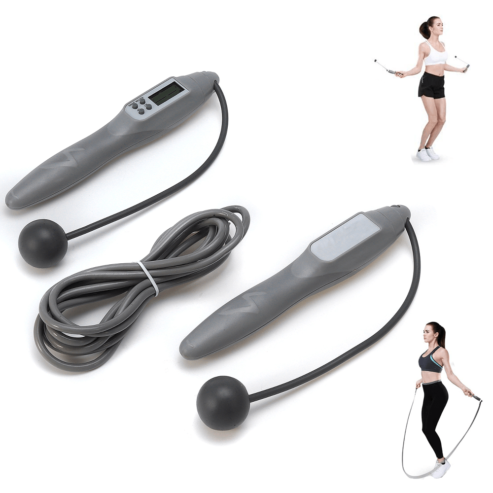 2 in 1 Smart Digital Rope Jumping Calorie Counter Home Fitness LCD Display Adjustable Skipping Rope - MRSLM