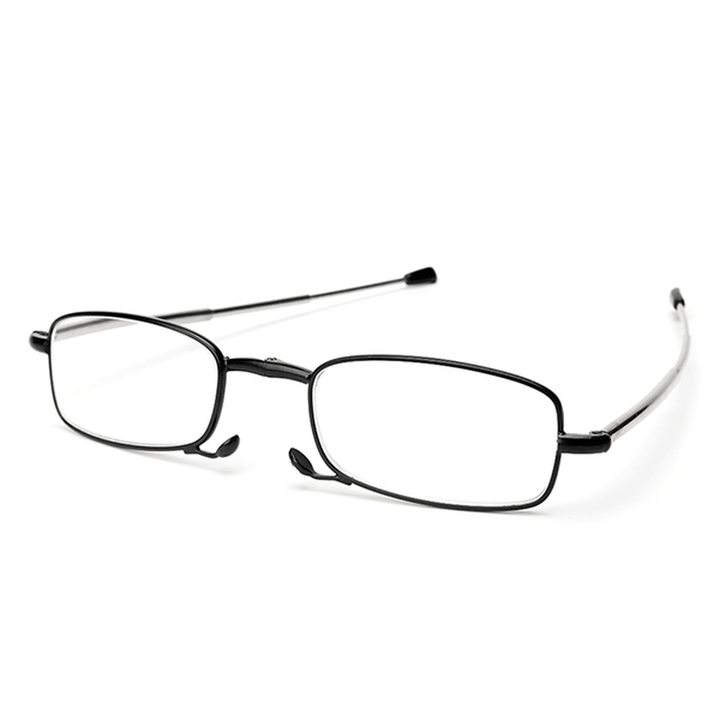 Women Men Portable Light Folding Circle Lens Reading Glasses Flexible Telescopic Presbyopic Glasses - MRSLM