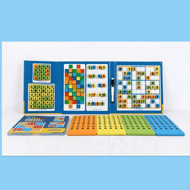 Magnetic Children''S Jiugongge Intelligence Sudoku Game Chessboard Number Beginner Primary School Students Training Thinking Puzzle Toys - MRSLM