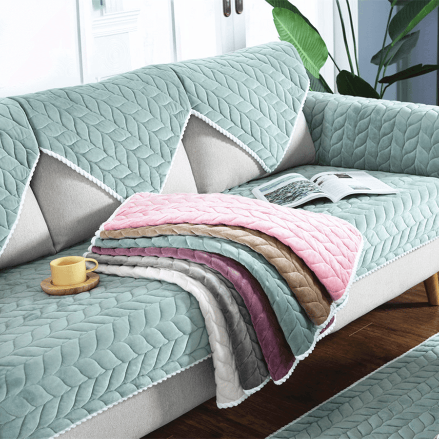 Fabric Soft Sofa Couch Cover Non-Slip Slipcover Sofa Towel Protective Mat Living Room - MRSLM