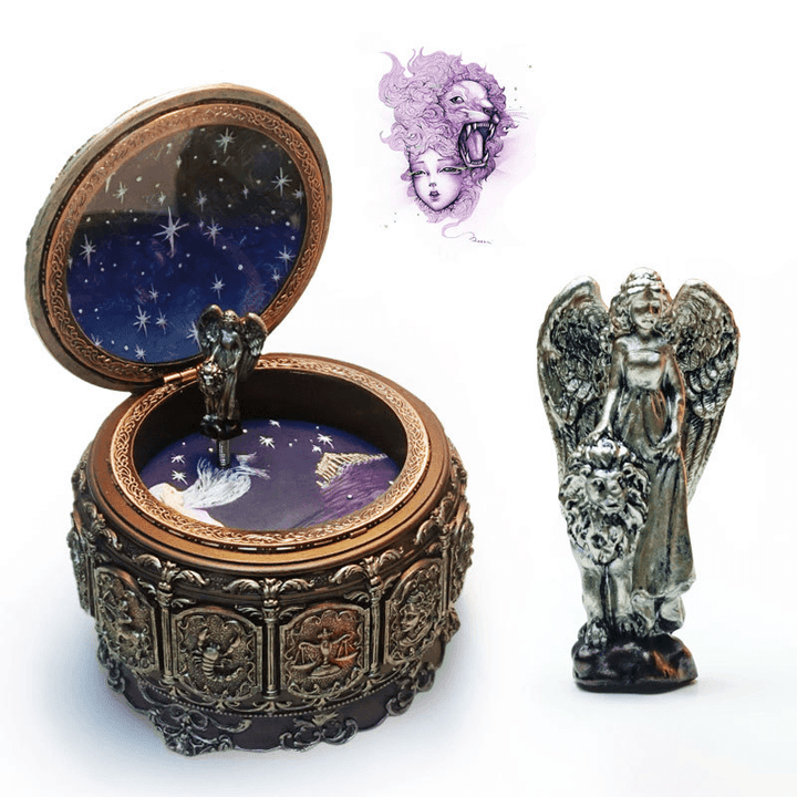 Twelve Constellation Resin Music Box Music Box Crafts Creative Birthday Gift - MRSLM