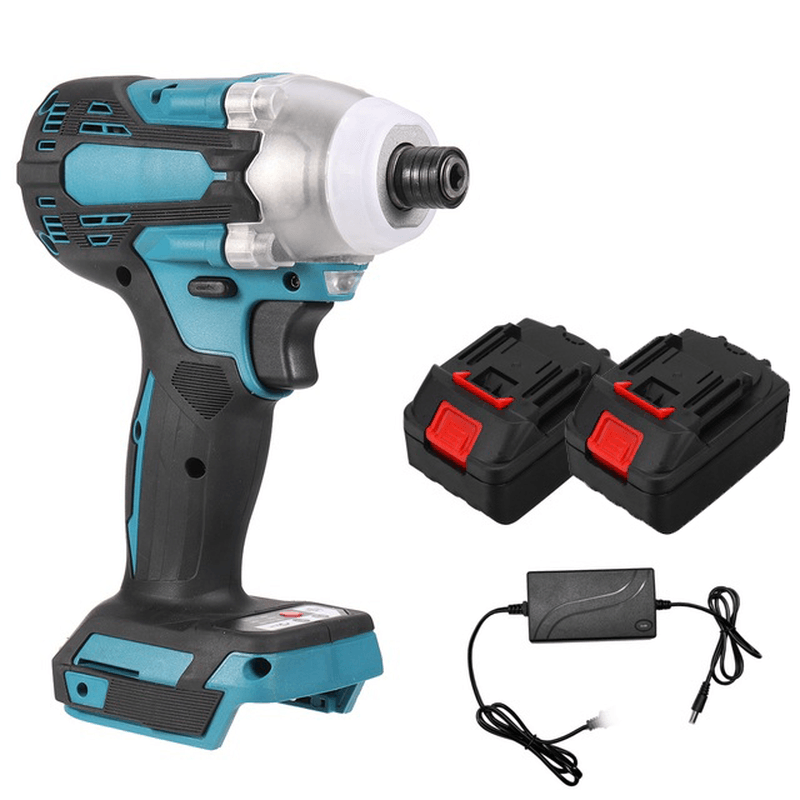 350N.M 18V Brushless Cordless Electric Impact Wrench Driver Screwdriver Power Tools W/ None/1/2 Battery for Makita - MRSLM