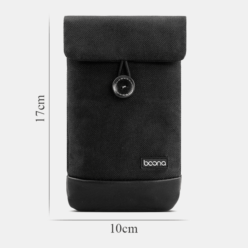 Unisex Oxford PU Leather Portable Dustproof Waterproof Mobile Power Headset Bag Phone Power Bank Storage Bag Clutch Bags - MRSLM