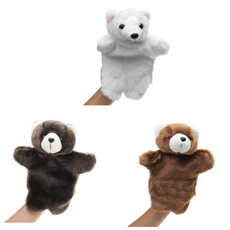 27CM Stuffed Animal Bear Fairy Tale Hand Puppet Classic Children Figure Toys Plush - MRSLM