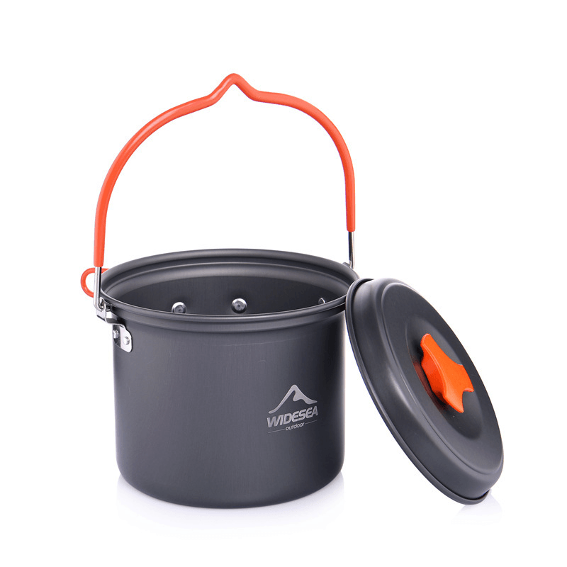 Widesea Camping Pot 1-2 People Tableware Heat Cooker Outdoor Folding Portable Kitchen Cooking Equipment - MRSLM