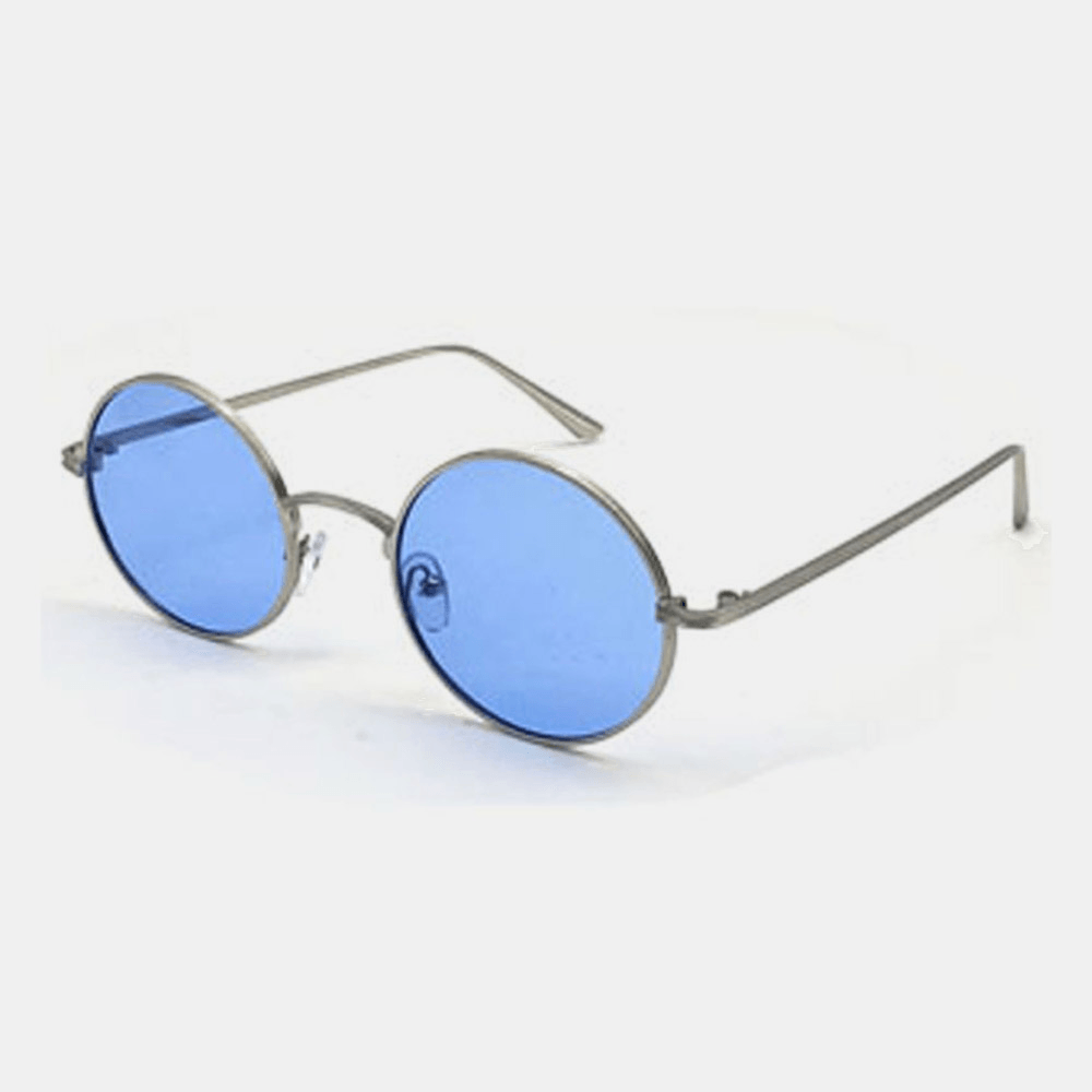 Unisex Metal Full round Frame PC Lens Anti-Uv Sun Protection Sunglasses - MRSLM