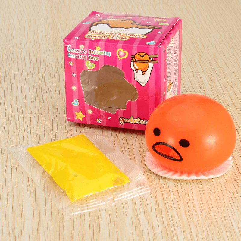 Squishy Vomitive Slime Egg with Yellow Yolk Stress Reliever Fun Gift - MRSLM