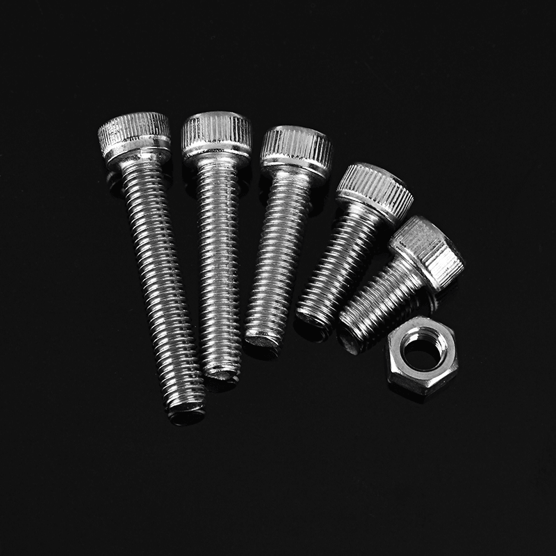 Suleve™ M5SH3 110Pcs M5 Stainless Steel 10-40Mm Hex Socket Cap Screw Allen Bolt Assortment Kit - MRSLM