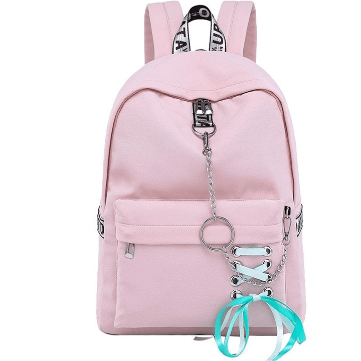 12L/18L Women USB Port Backpack Waterproof School Shoulder Bag Teenager Girls Handbag Outdoor Travel - MRSLM