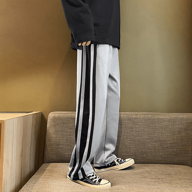 Spring Striped Mopping Pants Men'S Straight Casual Pants Trend Hip-Hop Pants - MRSLM