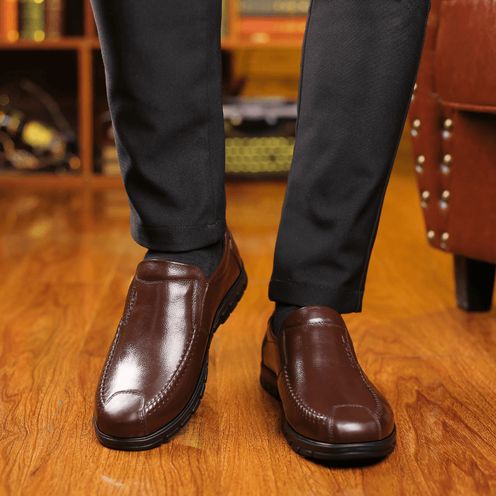 Genuine Leather Non-Slip Casual Oxfords - MRSLM