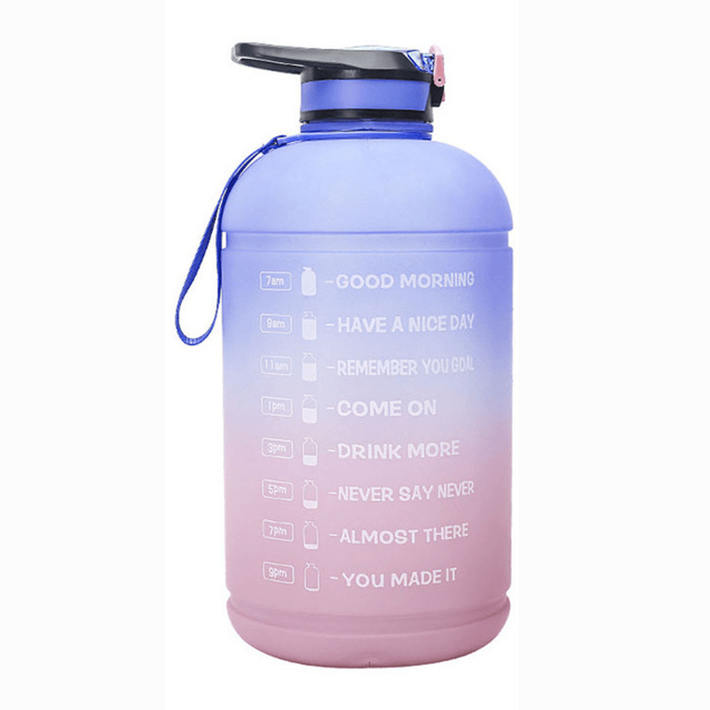 Ipree® 3.78L Gradient Water Bottle Straw Sports Kettle Drink Water Cup Outdoor Camping Travel - MRSLM